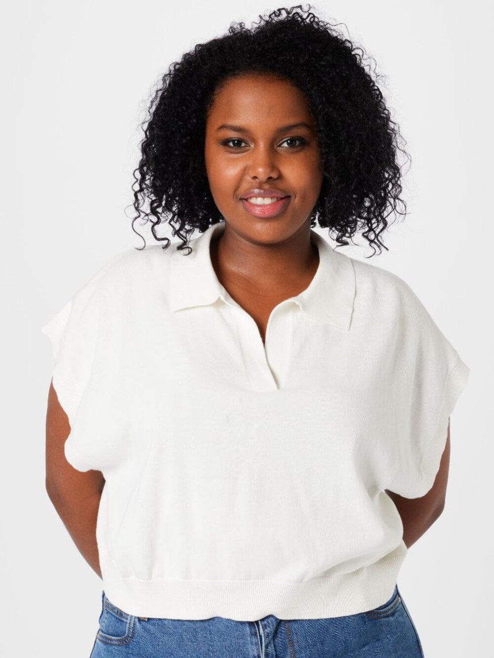 COTTON ON Womens Trendy Plus Size Cropped Polo